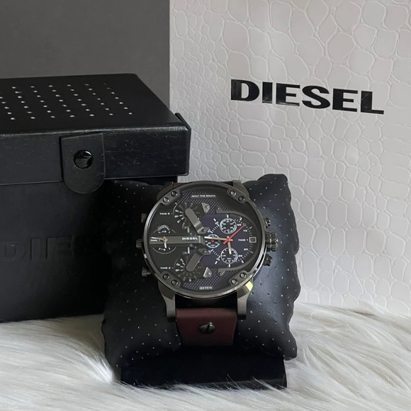 DZ7314 - Diesel Men’s Mr. Daddy 2.0 Brown Leather Watch - Picture 3 of 13